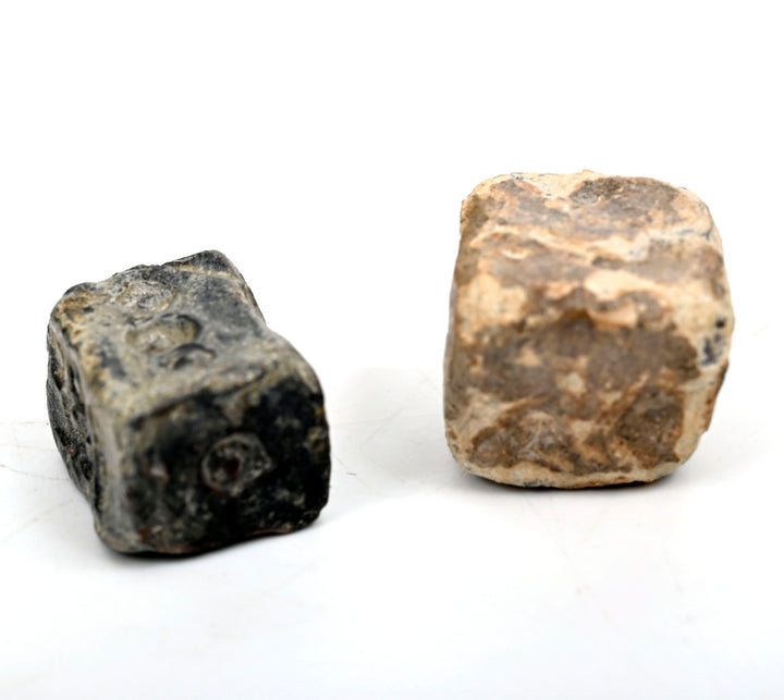 Pair of Ancient Roman Lead Gaming Dice