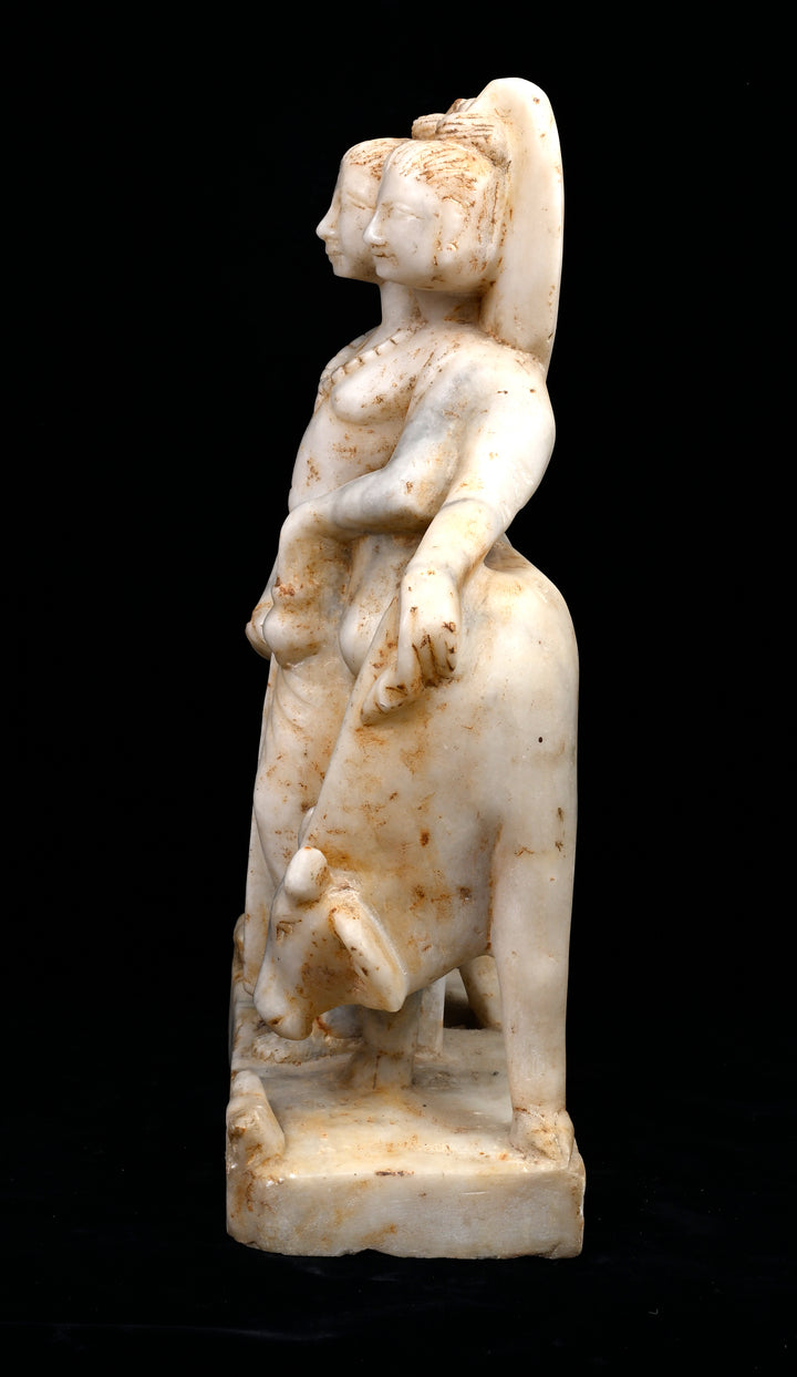 Indian Marble Statue of Dattatreya Trimurti