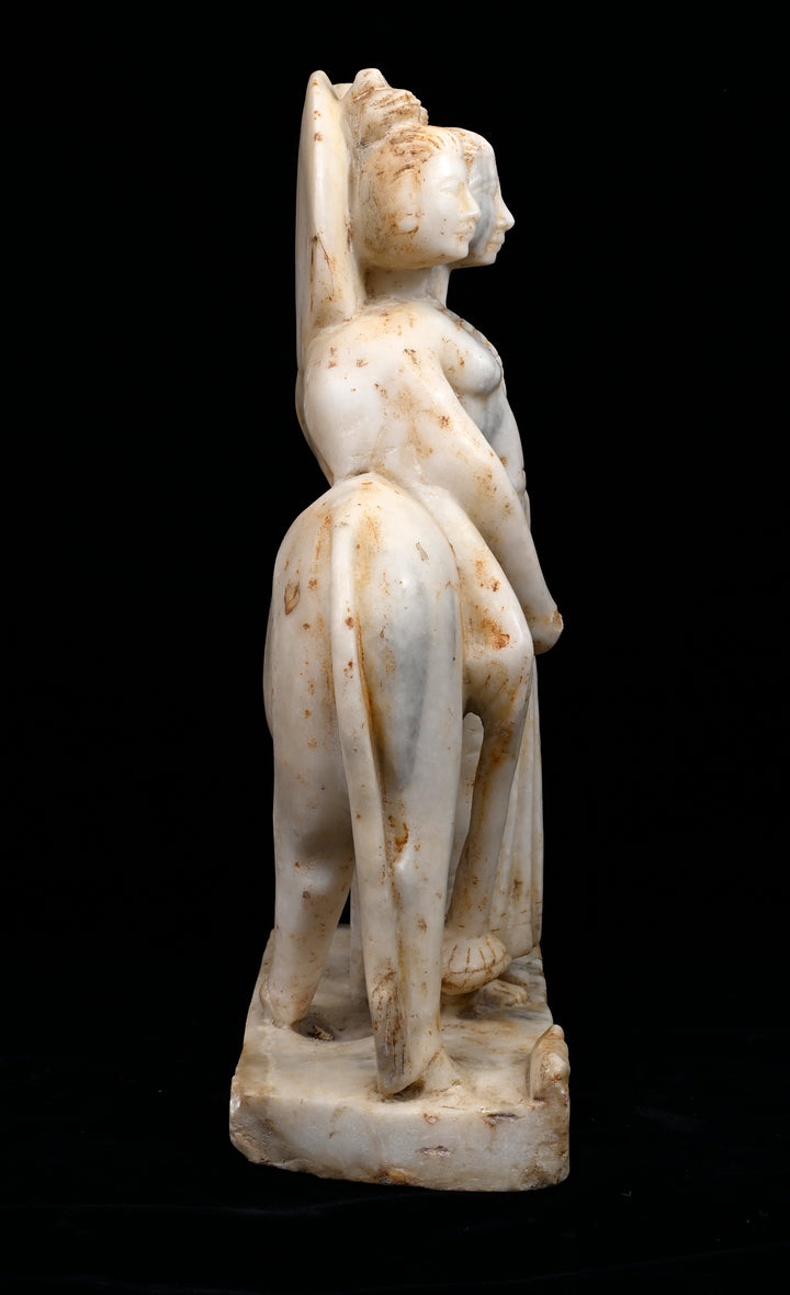 Indian Marble Statue of Dattatreya Trimurti