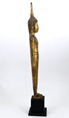 Lao Lan Xang Gilt Wood Standing Buddha