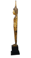Lao Lan Xang Gilt Wood Standing Buddha