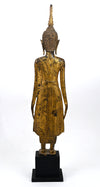Lao Lan Xang Gilt Wood Standing Buddha