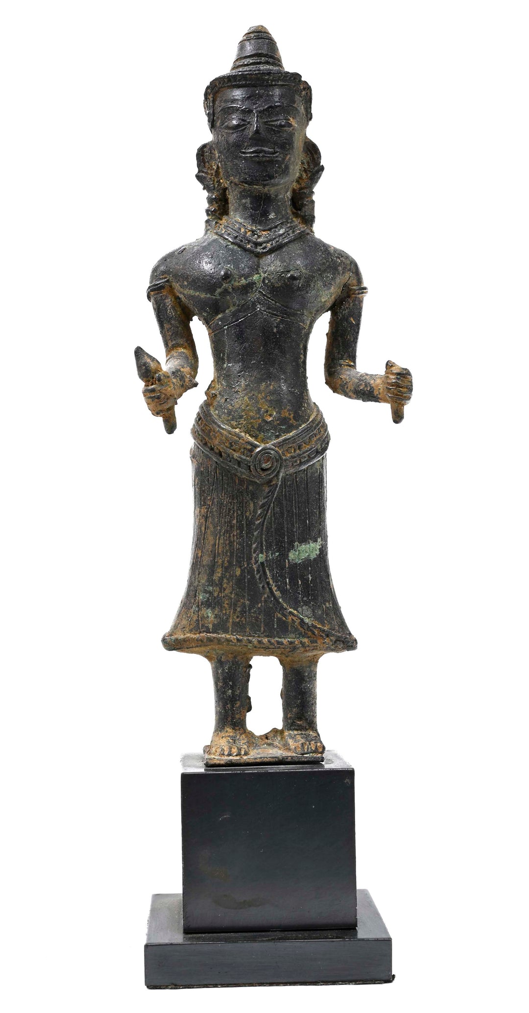 Khmer Bronze Standing Figure of Uma (Parvati / Devi)