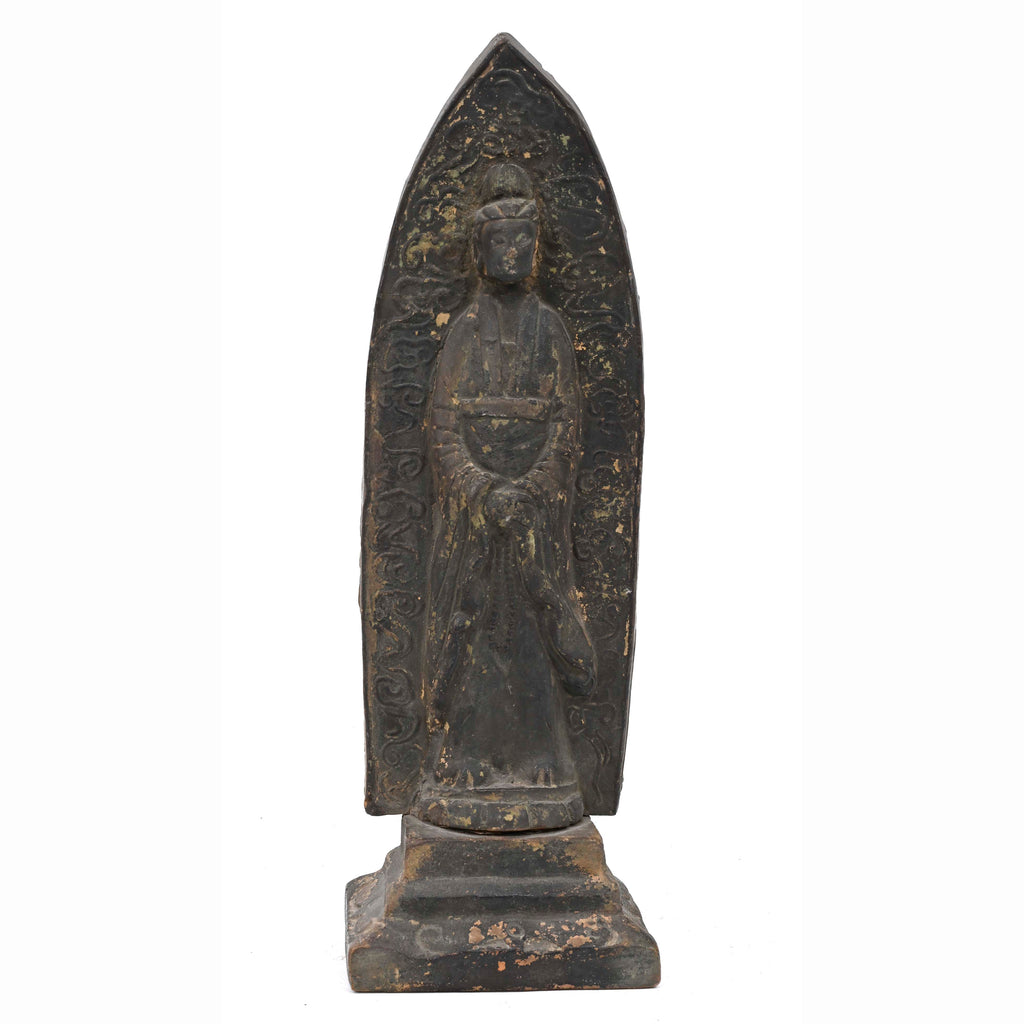 Chinese Archaistic Votive Stele of Guanyin / Bodhisattva