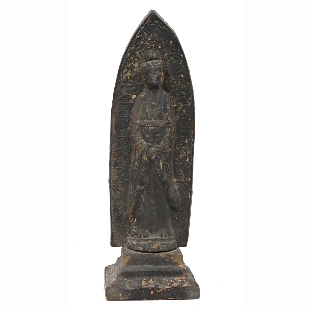 Chinese Archaistic Votive Stele of Guanyin / Bodhisattva
