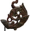 Thai Polychrome Carved Wood Architectural Finial / Eaves Bracket