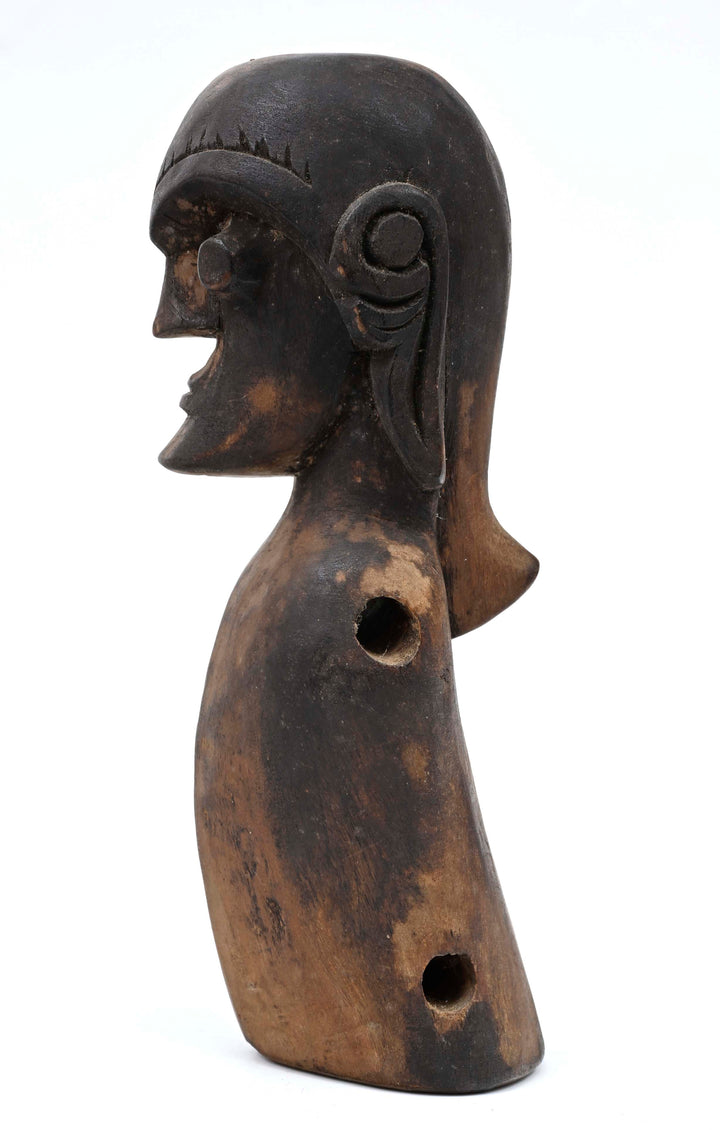 Dayak / Modang Carved Wood Anthropomorphic Architectural Peg or Shamanic Effigy