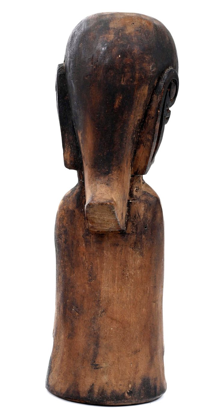 Dayak / Modang Carved Wood Anthropomorphic Architectural Peg or Shamanic Effigy