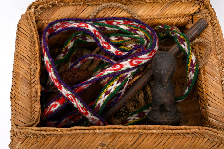 Chancay Coiled Reed Weaver's Basket