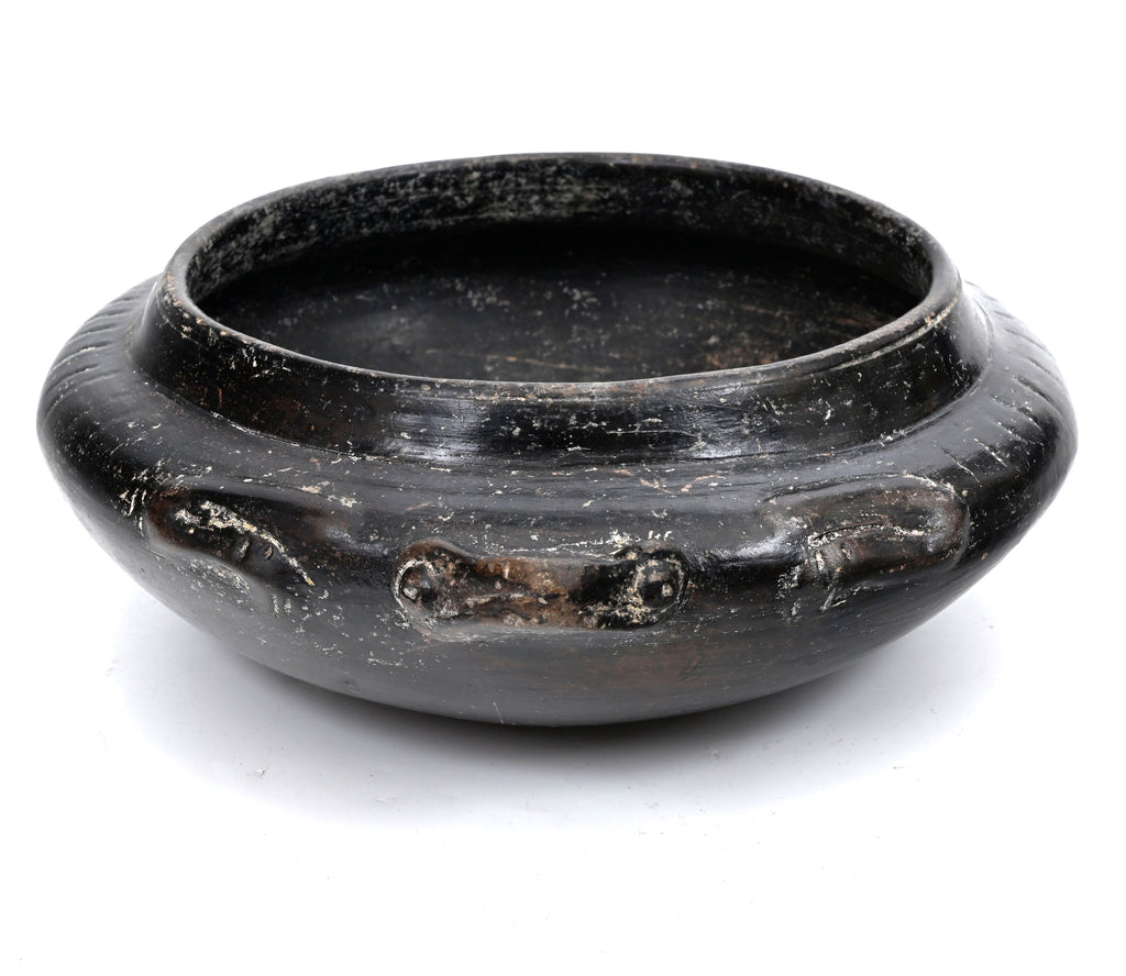 Colima Blackware Frog Effigy Bowl