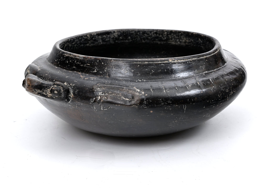 Colima Blackware Frog Effigy Bowl