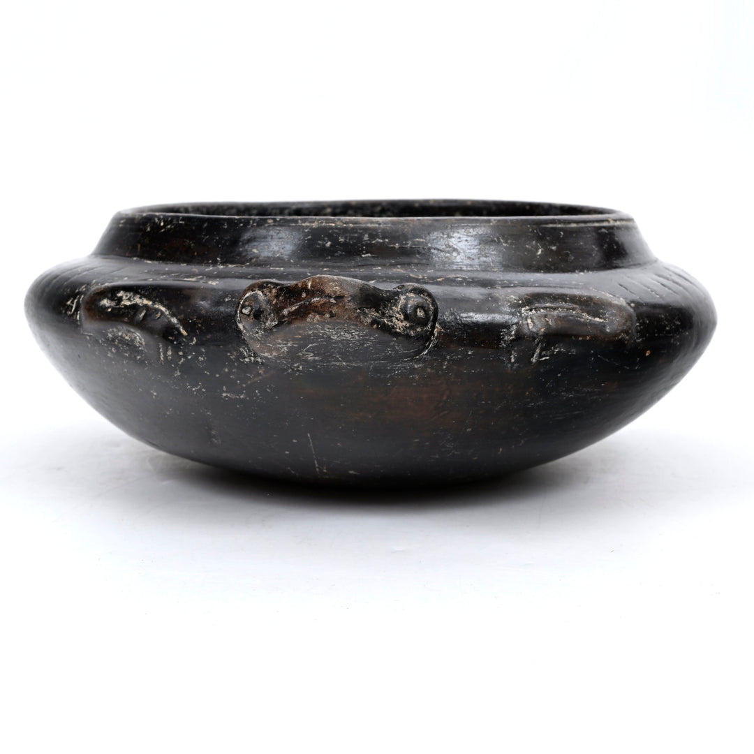 Colima Blackware Frog Effigy Bowl