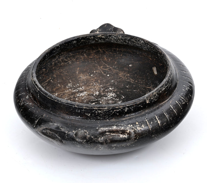 Colima Blackware Frog Effigy Bowl