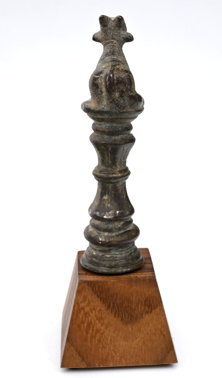 South Indian Bronze Lamp Finial in the Form of a Caparisoned Nandi Bull