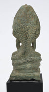 Khmer Bronze Buddha Muchalinda Sheltered by the Naga