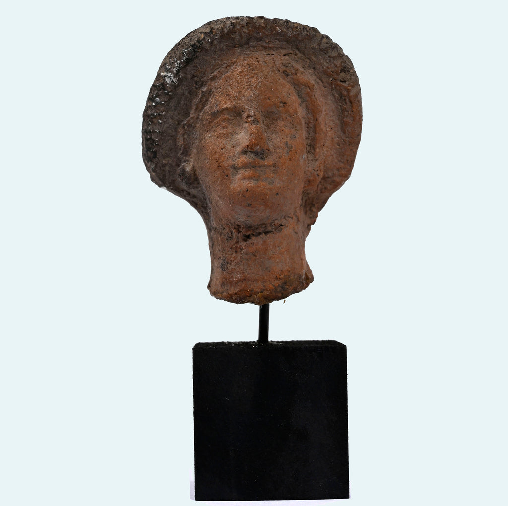 Greek Terracotta Head of a Goddess