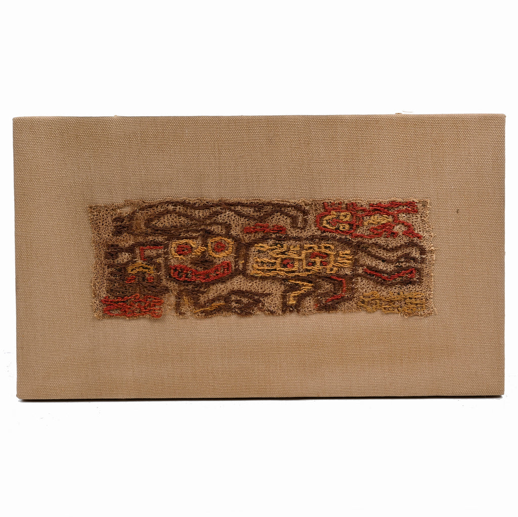Paracas Necropolis Embroidered Gauze Panel with Oculate Being