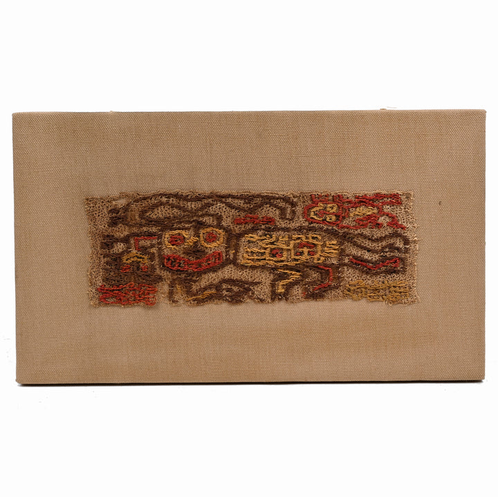 Paracas Necropolis Embroidered Gauze Panel with Oculate Being