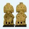 Fine Pair of Maya Molded Ceramic Warrior Figures - Art for Eternity