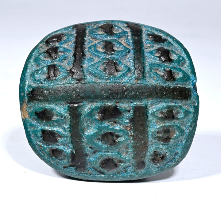 Egyptian Udjat Eye Scaraboid Amulet for Protection