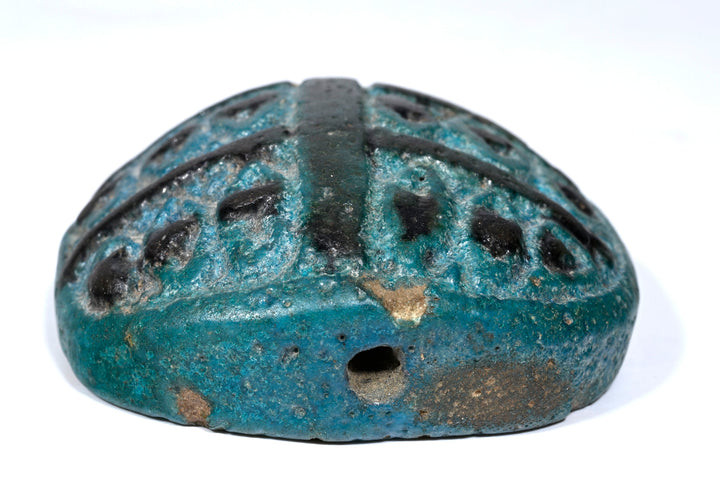 Egyptian Udjat Eye Scaraboid Amulet for Protection