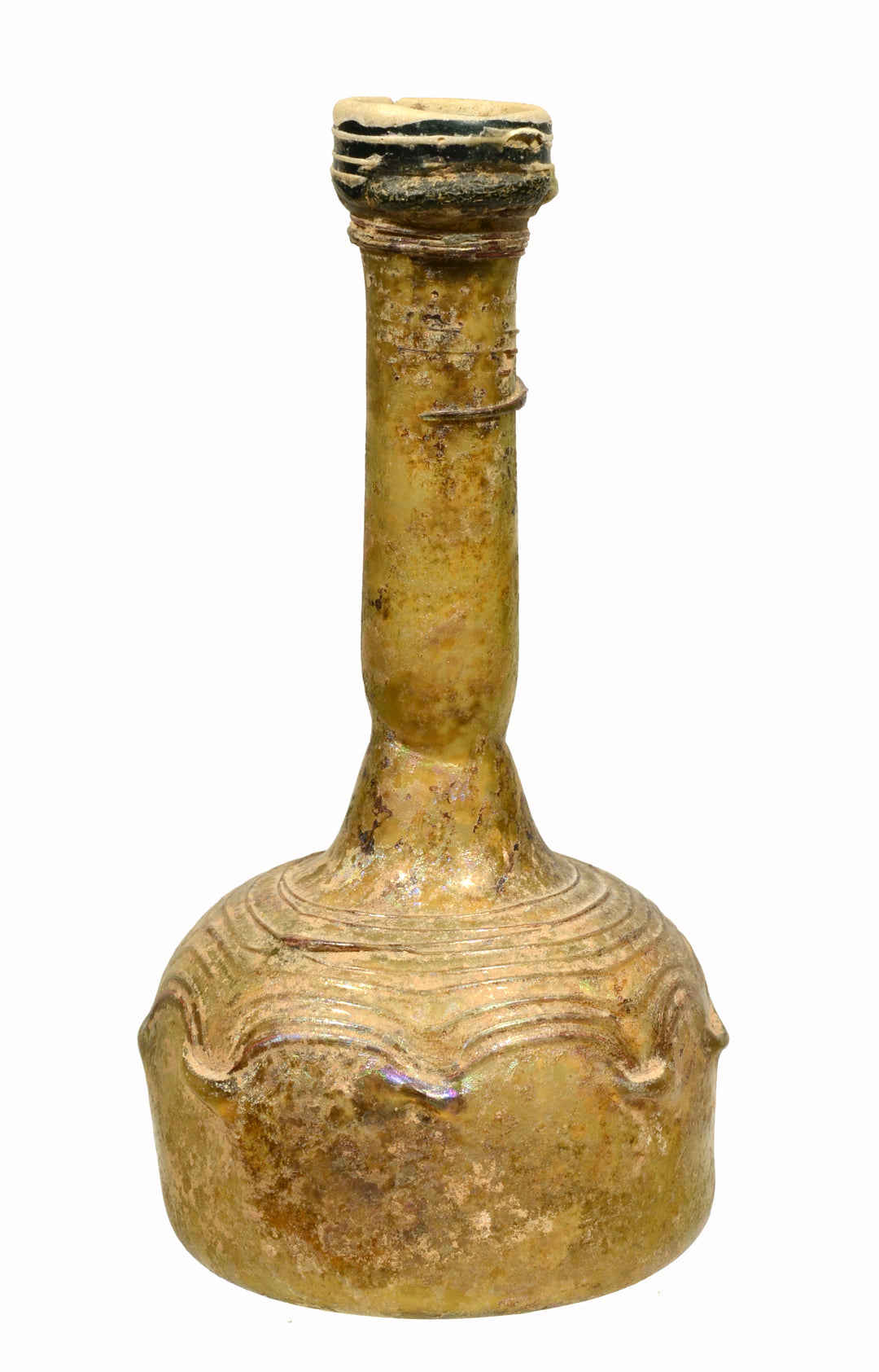 Roman Yellow Glass Unguentarium