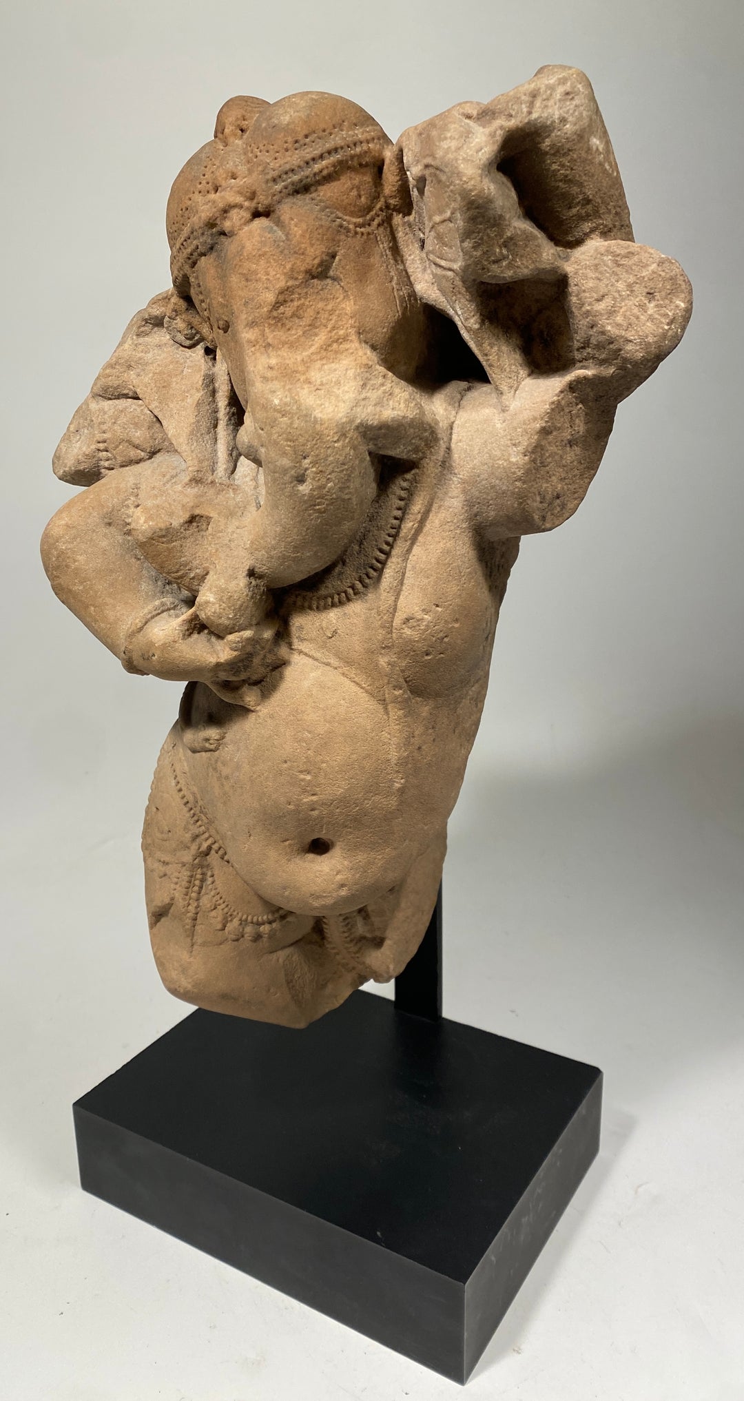 Indian Sandstone Figure of a Dancing Ganesha