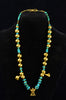 Calima Gold and Moche Turquoise Stone Bead Necklace - Art for Eternity