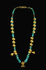 Calima Gold and Moche Turquoise Stone Bead Necklace - Art for Eternity