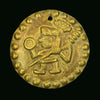 Three Moche Gold Applique Discs Embossed with Warriors